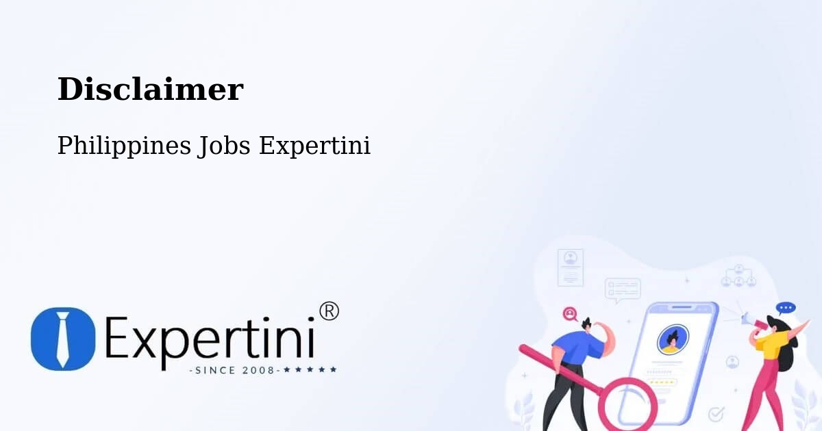 Disclaimer – Olongapo - Philippines Jobs Expertini